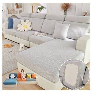 Elegant Gray Sofa Slip Cover